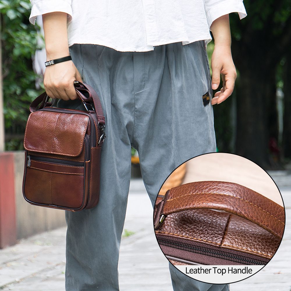 Small Leather Flap Side Bag – Sleek Crossbody Messenger for Everyday Use