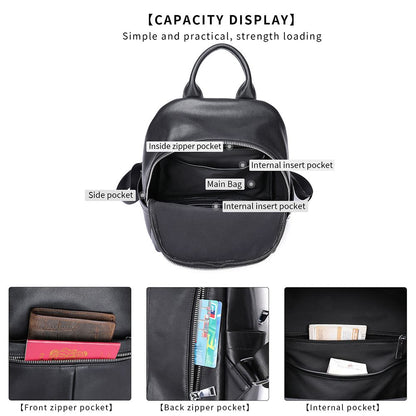 Urbanex Genuine Cow Leather Women’s Laptop Backpack – Vintage Casual Travel & Work Bag