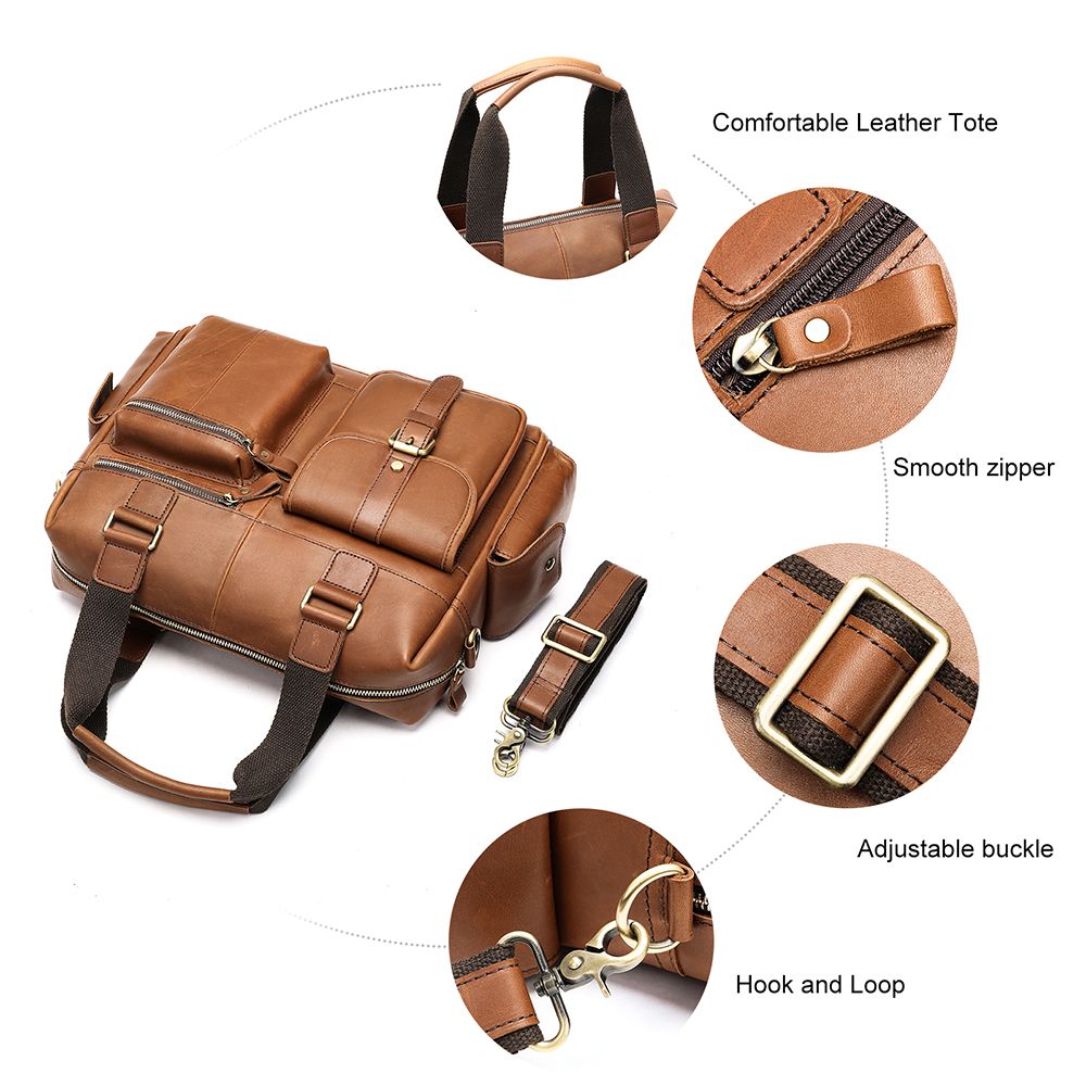 Crazy Horse Cow Leather Travel Duffel – Men’s Vintage Weekend Bag