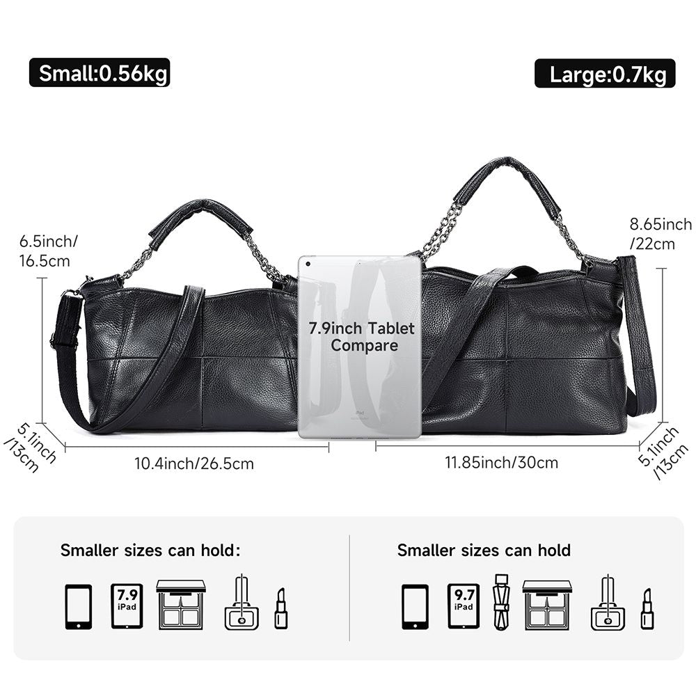 Designer Women’s Genuine Leather Shoulder Tote – Casual Luxury