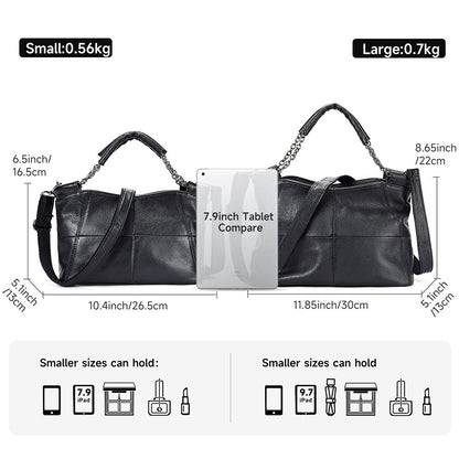 Designer Women’s Genuine Leather Shoulder Tote – Casual Luxury