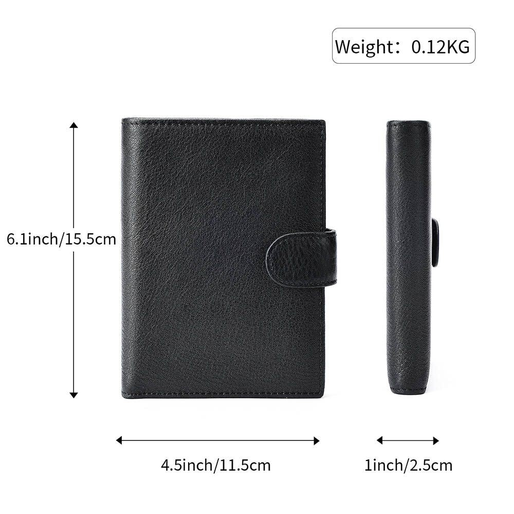 Genuine Leather Passport Holder Wallet with Card Slots & Coin Pocket – Vintage Travel Organiser