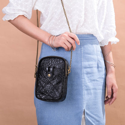 Vintage Patchwork Leather Crossbody Bag
