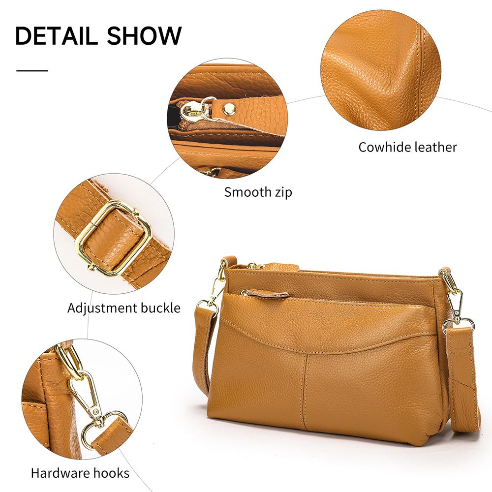 Women’s Genuine Leather Satchel & Crossbody Bag – Dual Style Design