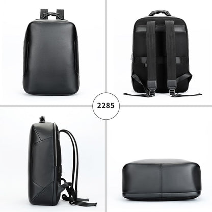 Leather Business Laptop Backpack – Waterproof 15.6″ Travel & Work Companion