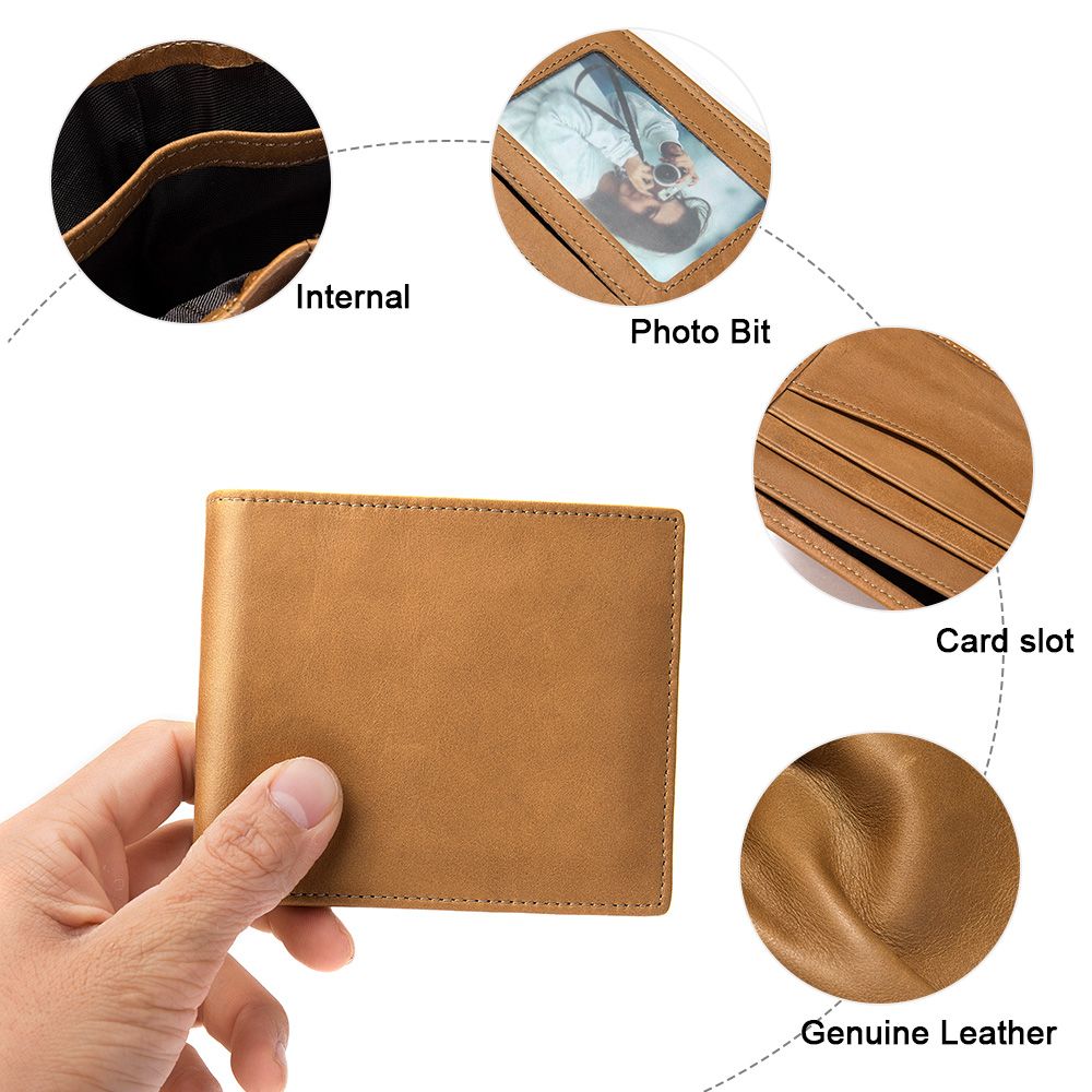 Slim Leather Credit Card Holder – Compact Bifold Wallet for Daily Use