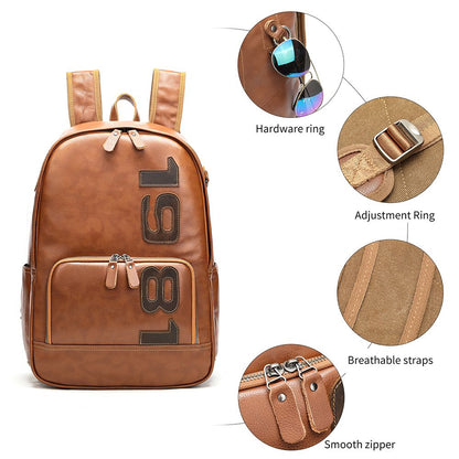 1981 Urban Expedition Leather Backpack – Sleek Outdoor & School Companion