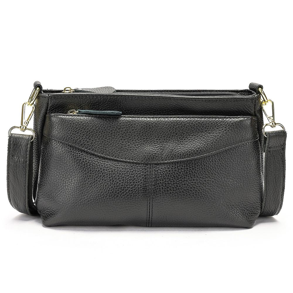 Women’s Genuine Leather Satchel & Crossbody Bag – Dual Style Design
