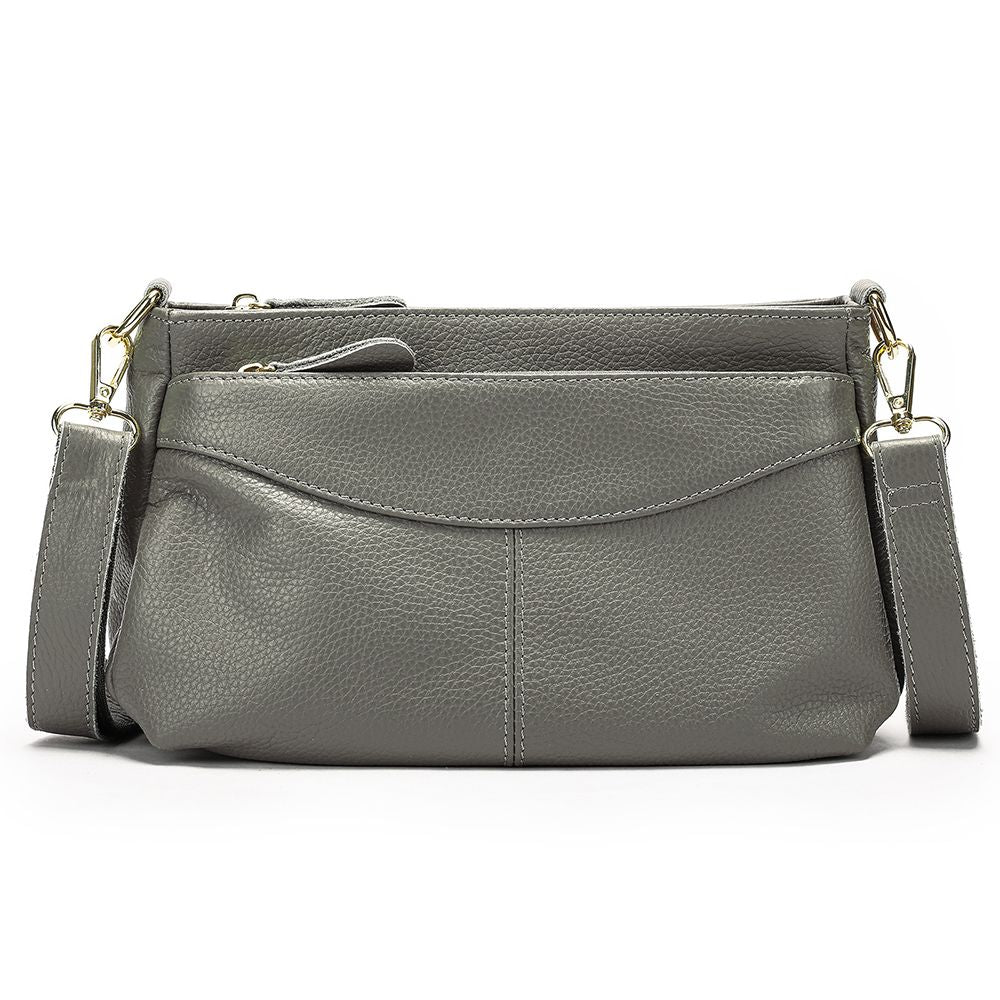 Women’s Genuine Leather Satchel & Crossbody Bag – Dual Style Design