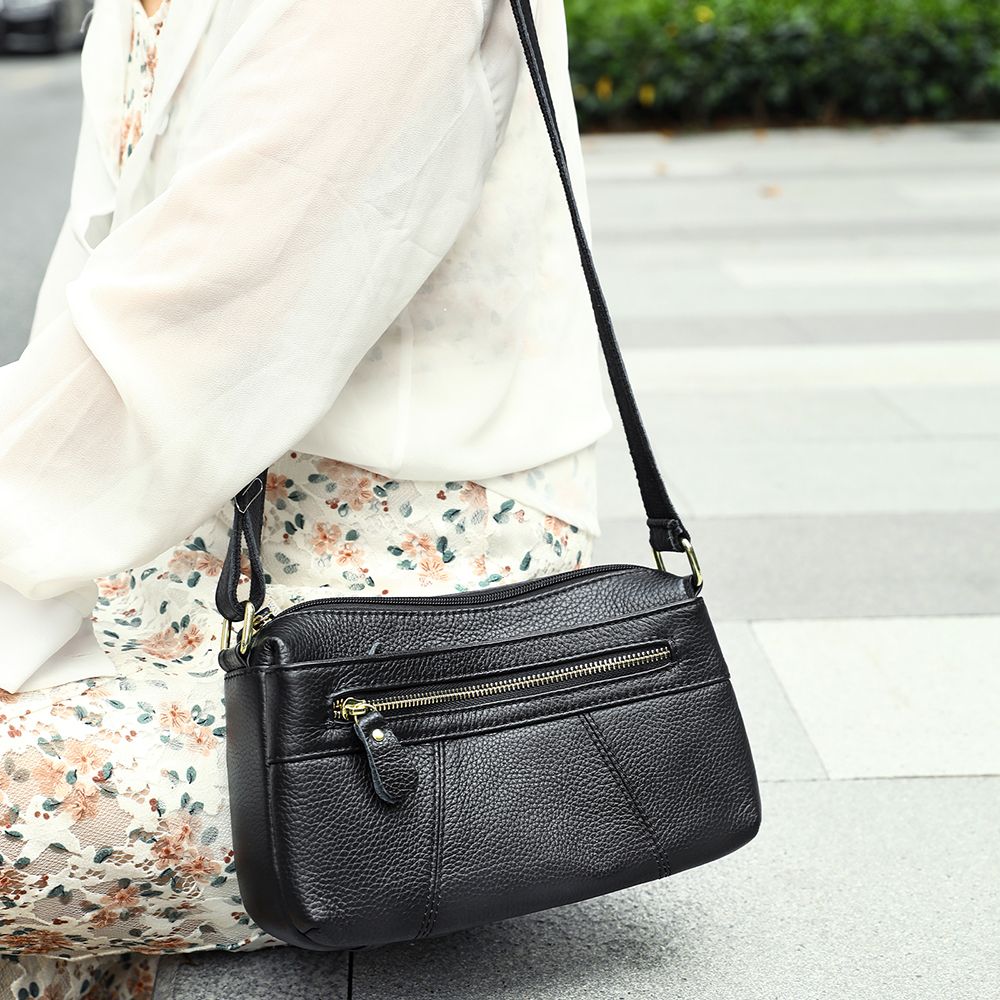 Women’s Genuine Leather Satchel & Crossbody Bag – Dual Style Design