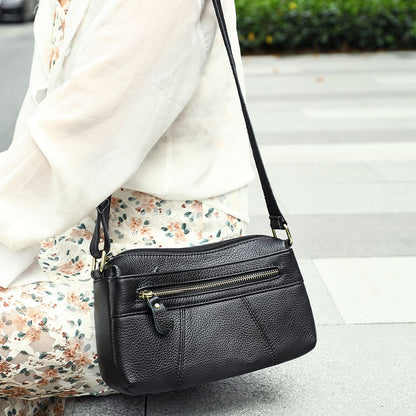 Women’s Genuine Leather Satchel & Crossbody Bag – Dual Style Design