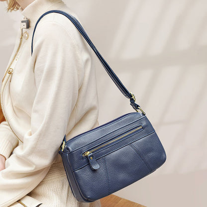 Women’s Genuine Leather Satchel & Crossbody Bag – Dual Style Design