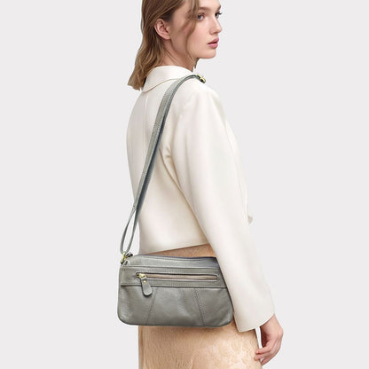 Women’s Genuine Leather Satchel & Crossbody Bag – Dual Style Design
