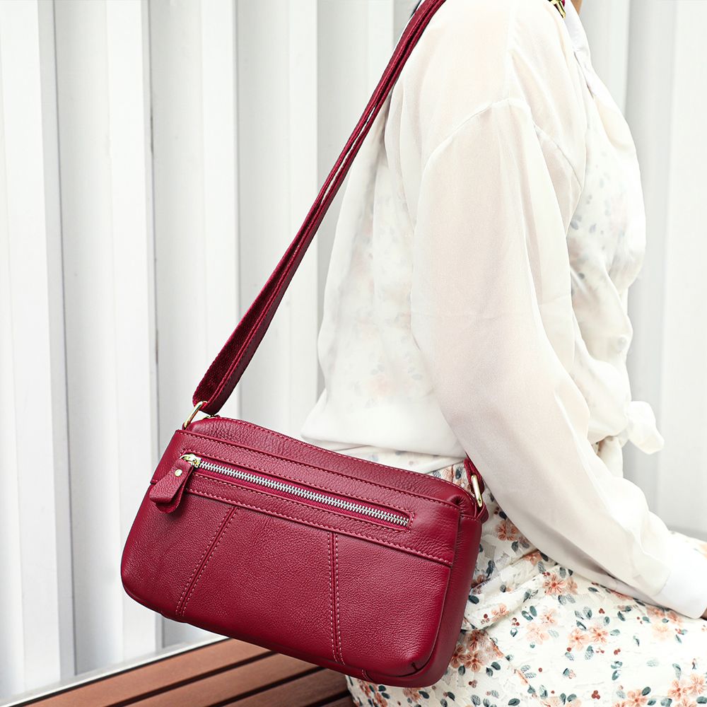 Women’s Genuine Leather Satchel & Crossbody Bag – Dual Style Design