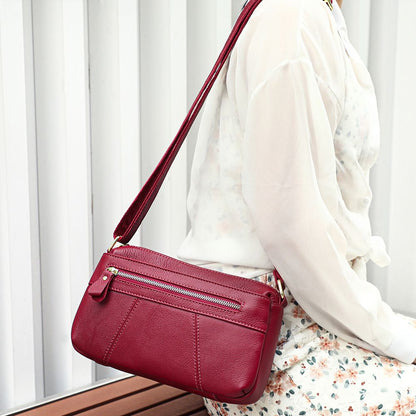 Women’s Genuine Leather Satchel & Crossbody Bag – Dual Style Design