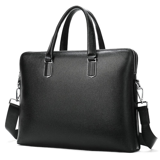 Men’s Genuine Leather Laptop Briefcase – Waterproof Business Messenger