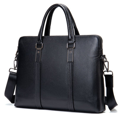 Men’s Genuine Leather Laptop Briefcase – Waterproof Business Messenger