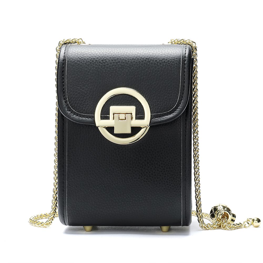 Women’s Genuine Leather Bohemia Patchwork Chain Shoulder Bag