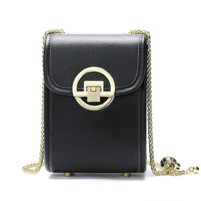 Women’s Genuine Leather Bohemia Patchwork Chain Shoulder Bag