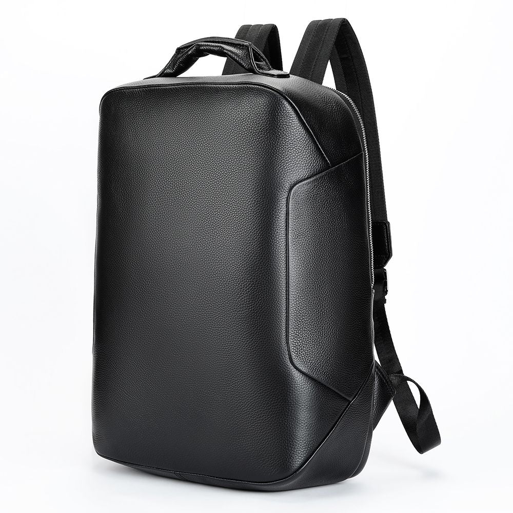 Leather Business Laptop Backpack – Waterproof 15.6″ Travel & Work Companion
