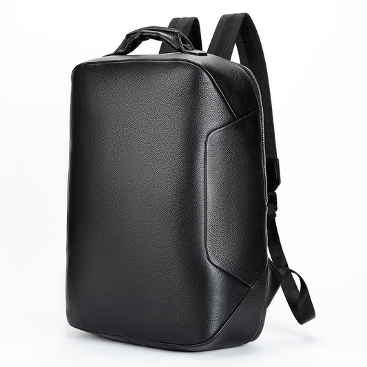 Leather Business Laptop Backpack – Waterproof 15.6″ Travel & Work Companion