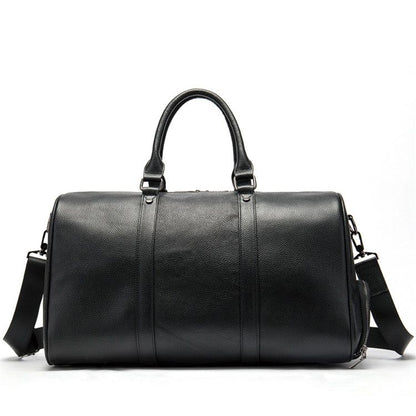 Water-Resistant Crazy Horse Cow Leather Large-Capacity Duffel – Men’s Travel & Outdoor Bag