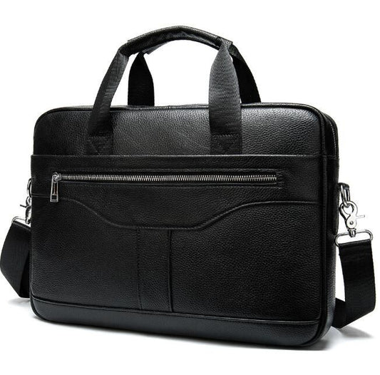 Men’s Genuine Leather Briefcase – Waterproof Laptop Handbag, Shoulder Bag & Business Messenger Bag