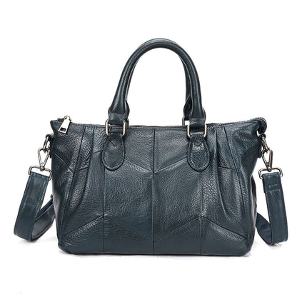 Luxury Genuine Leather Handbag – Large Capacity Shoulder Tote for Women