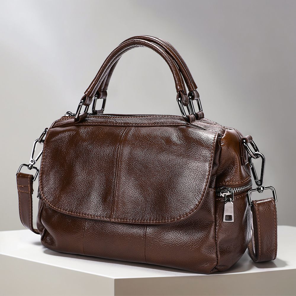 Luxury Genuine Leather Ladies’ Shoulder Tote – Large Capacity Fashion Bag