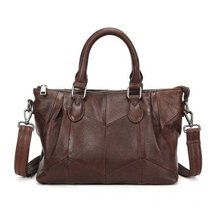 Luxury Genuine Leather Handbag – Large Capacity Shoulder Tote for Women