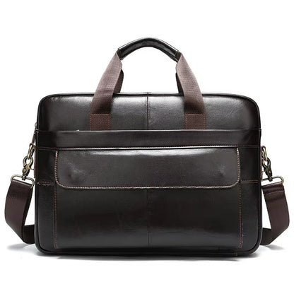 Men’s Business Office Leather Laptop Bag – Genuine Leather Messenger & Lawyer’s Briefcase