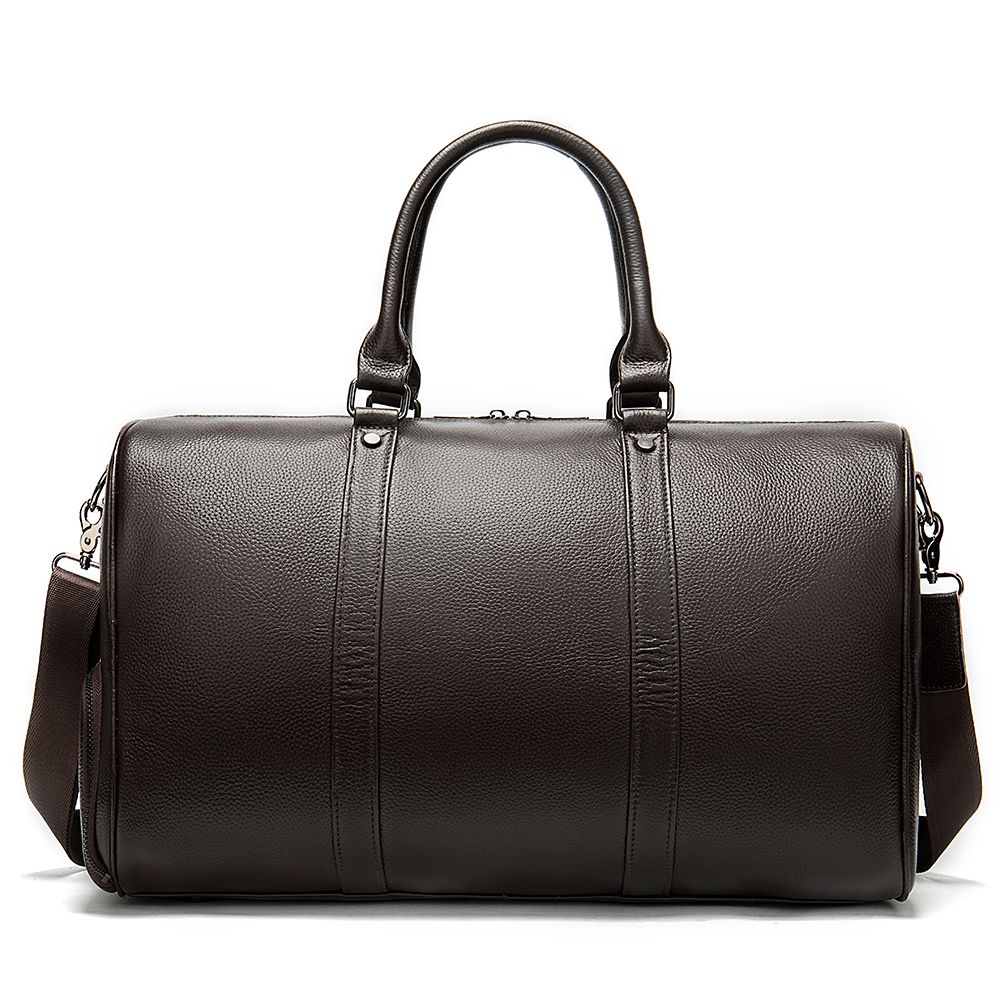 Water-Resistant Crazy Horse Cow Leather Large-Capacity Duffel – Men’s Travel & Outdoor Bag