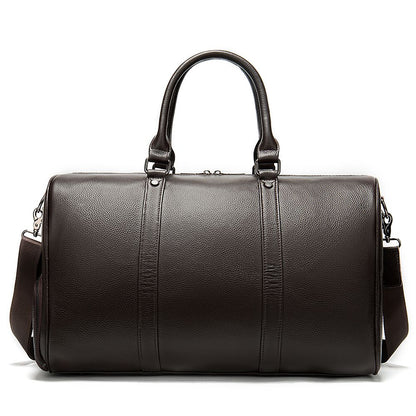 Water-Resistant Crazy Horse Cow Leather Large-Capacity Duffel – Men’s Travel & Outdoor Bag
