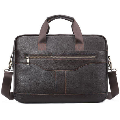 Men’s Genuine Leather Briefcase – Waterproof Laptop Handbag, Shoulder Bag & Business Messenger Bag
