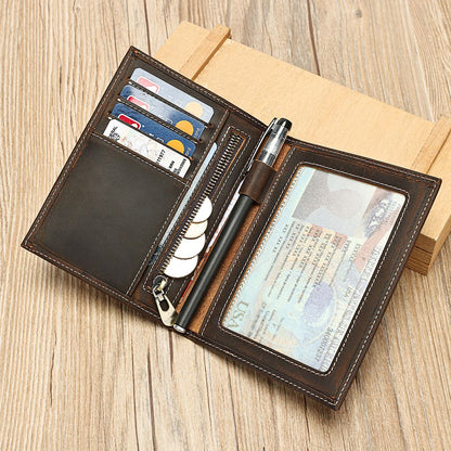 Crazy Horse Genuine Leather Card Holder Wallet – Smart Vintage Design