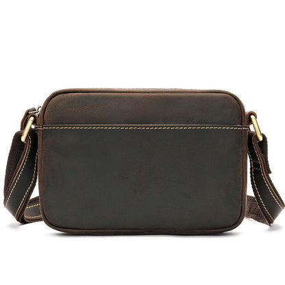 Vintage Crazy Horse Cow Leather Crossbody Sling – Men’s Chest & Travel Bag