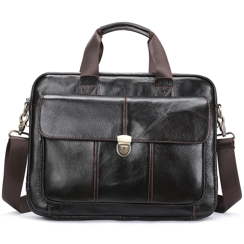 Luxury Men’s Genuine Leather Laptop Briefcase – Business Messenger Bag