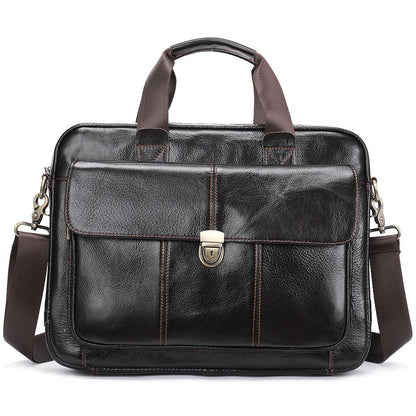 Luxury Men’s Genuine Leather Laptop Briefcase – Business Messenger Bag
