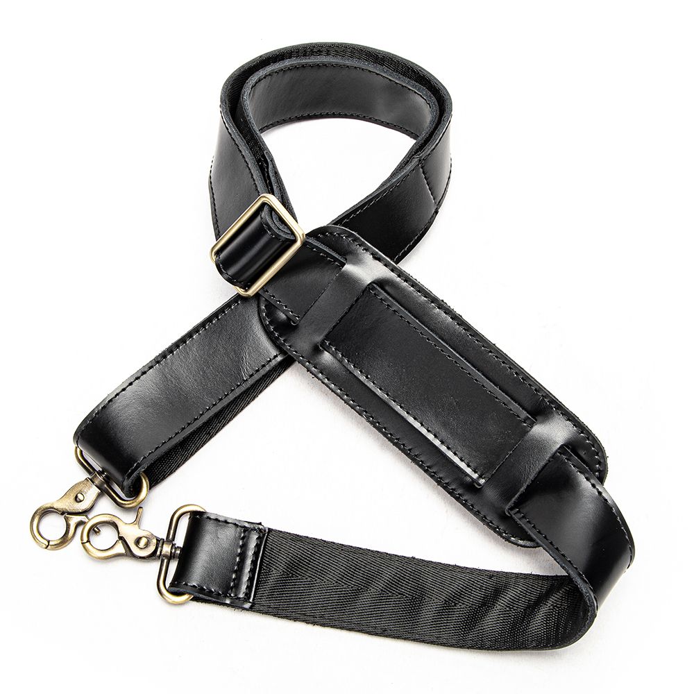 Unisex Genuine Crazy Horse Leather Adjustable Shoulder Strap – 75–145 cm × 4 cm