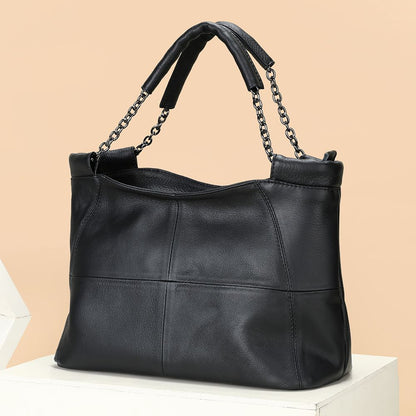 Designer Women’s Genuine Leather Shoulder Tote – Casual Luxury