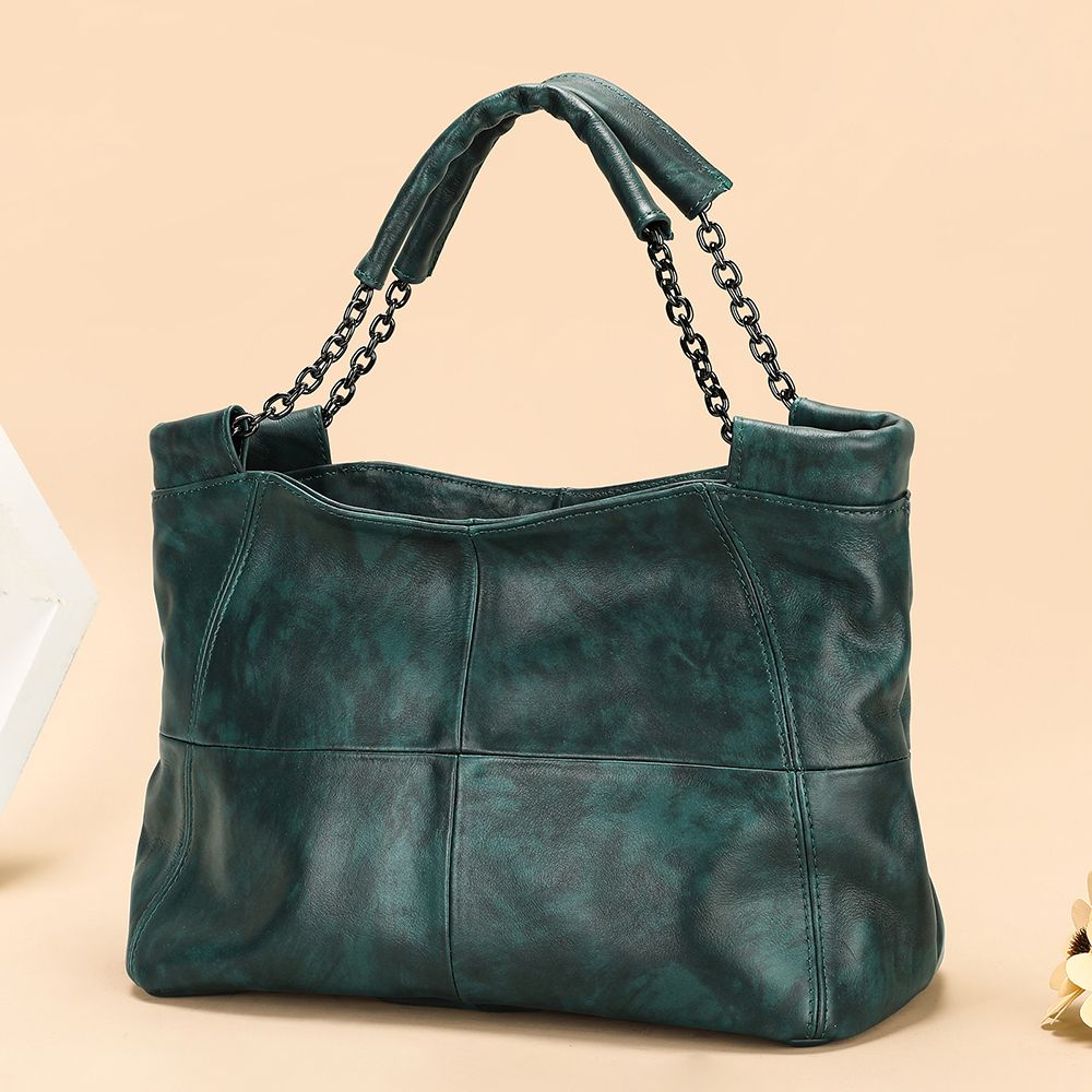 Designer Women’s Genuine Leather Shoulder Tote – Casual Luxury