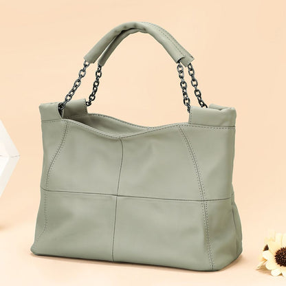 Designer Women’s Genuine Leather Shoulder Tote – Casual Luxury