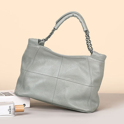 Designer Women’s Genuine Leather Shoulder Tote – Casual Luxury
