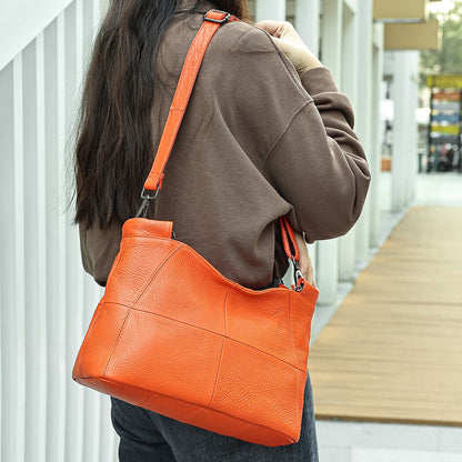 Designer Women’s Genuine Leather Shoulder Tote – Casual Luxury