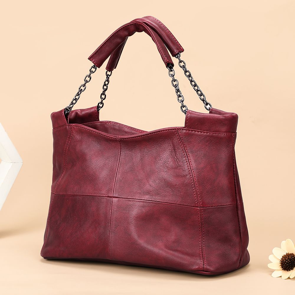 Designer Women’s Genuine Leather Shoulder Tote – Casual Luxury