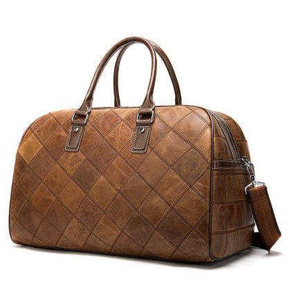 Urbanex Vintage Crazy Horse Cow Leather Weekend Duffel – Men’s Waterproof Travel & Gym Bag