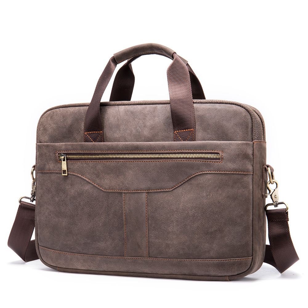 Men’s Genuine Leather Briefcase – Waterproof Laptop Handbag, Shoulder Bag & Business Messenger Bag