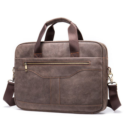 Men’s Genuine Leather Briefcase – Waterproof Laptop Handbag, Shoulder Bag & Business Messenger Bag