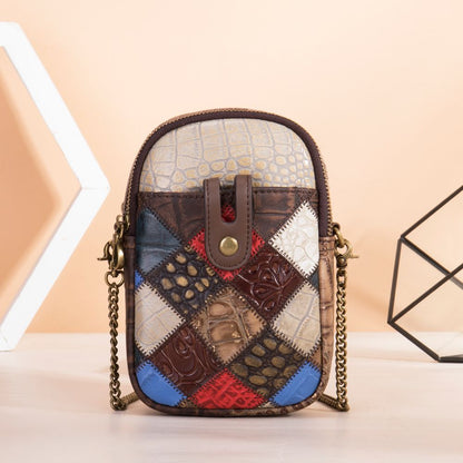 Vintage Patchwork Leather Crossbody Bag