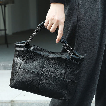 Designer Women’s Genuine Leather Shoulder Tote – Casual Luxury